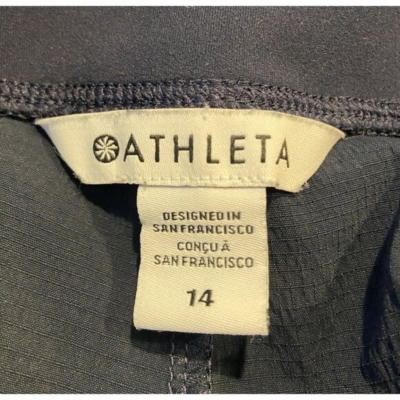 Athleta Trekkie North Jogger Pants Zipper Pocket Navy Blue Size 14 - Picture 4 of 4